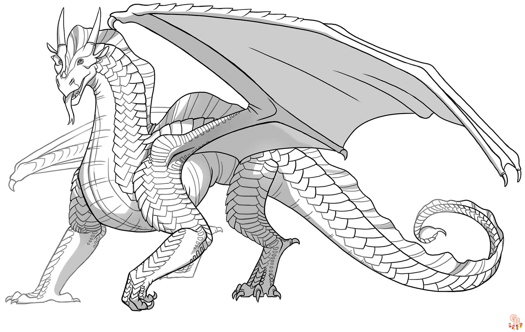 ausmalbilder kostenlosMudwing Dragon von Wings of Fire