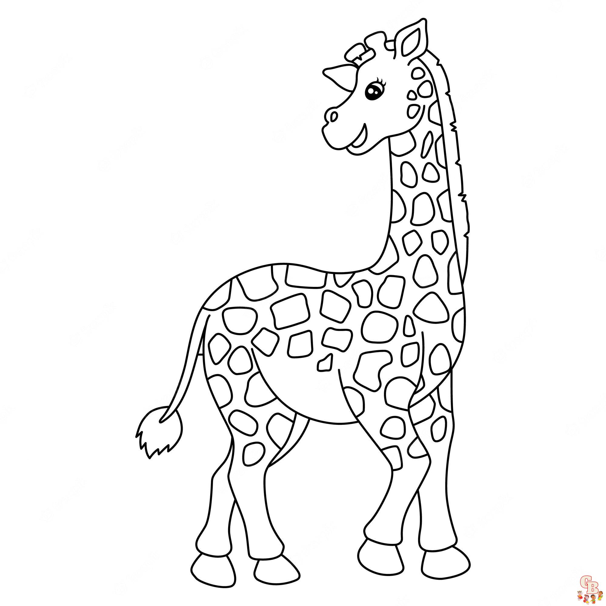 ausmalbilder kostenlossuesse Giraffe