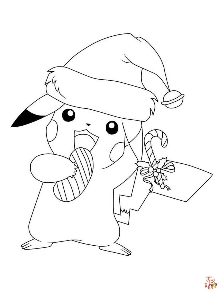 ausmalbilder weihnachten pokemon