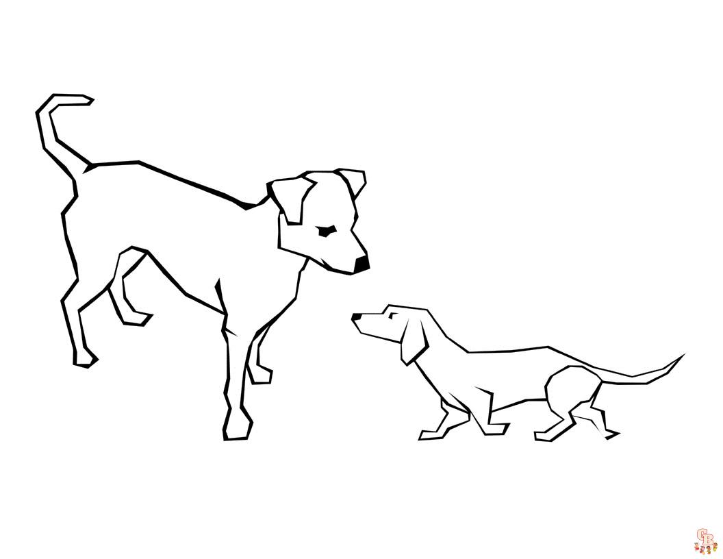 kleiner Hund und grosser Hund ausmalbilder zum ausdrucken