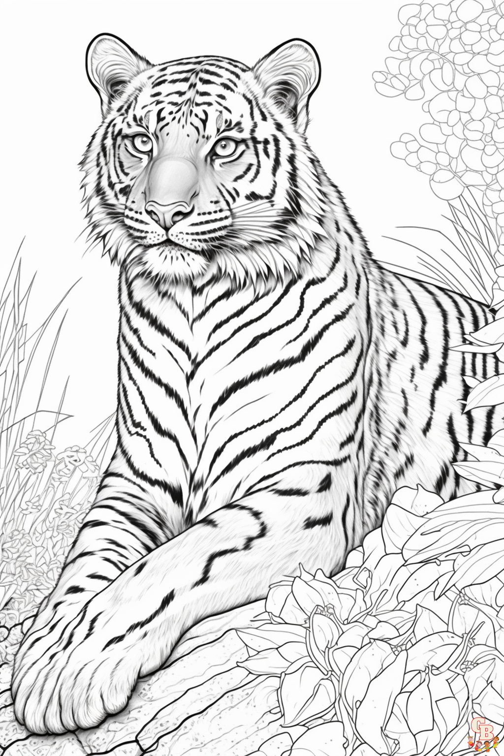 realistischer Tiger ausmalbilder zum ausdrucken