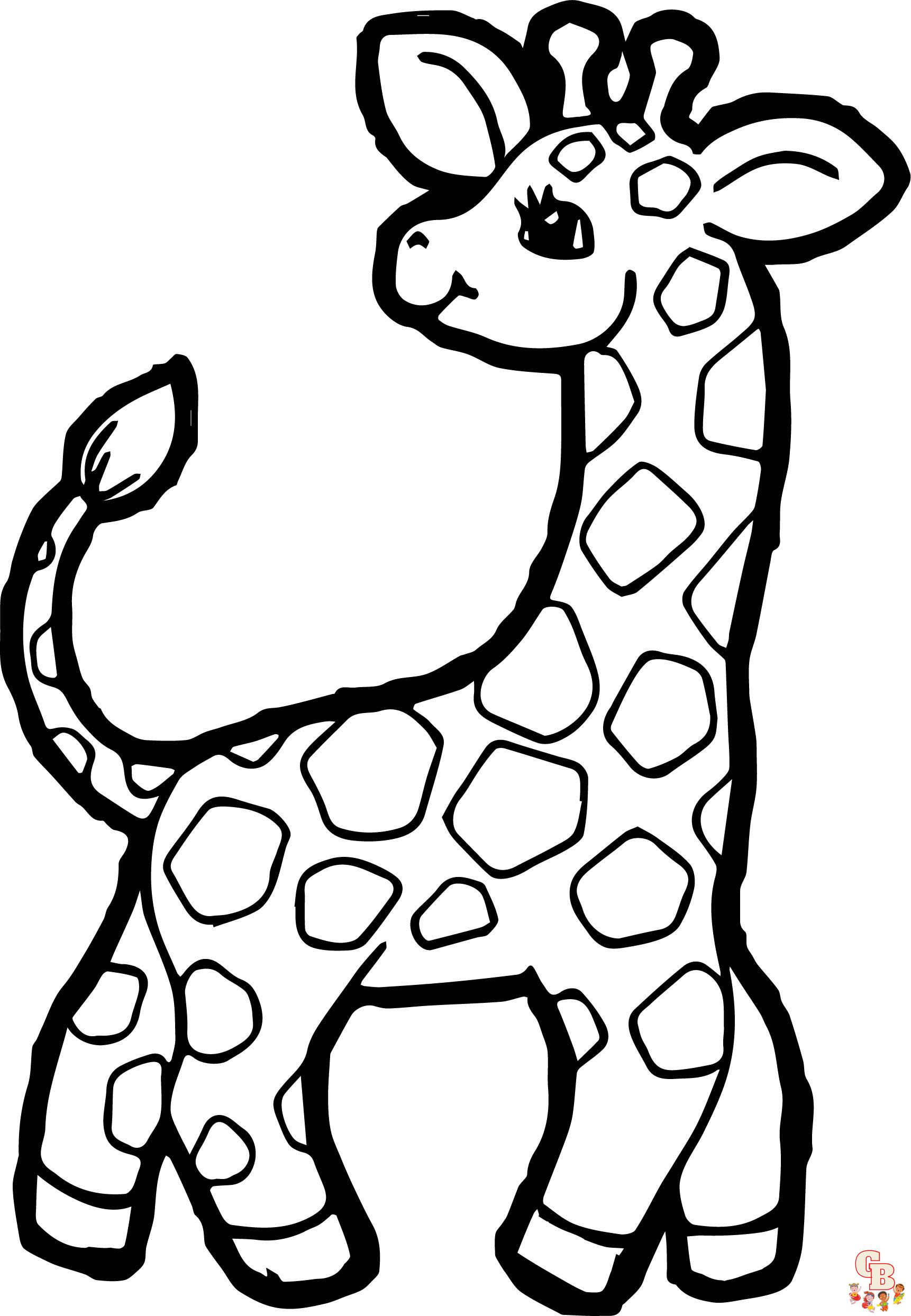 suesse Giraffe Ausmalbilder fuer kinder