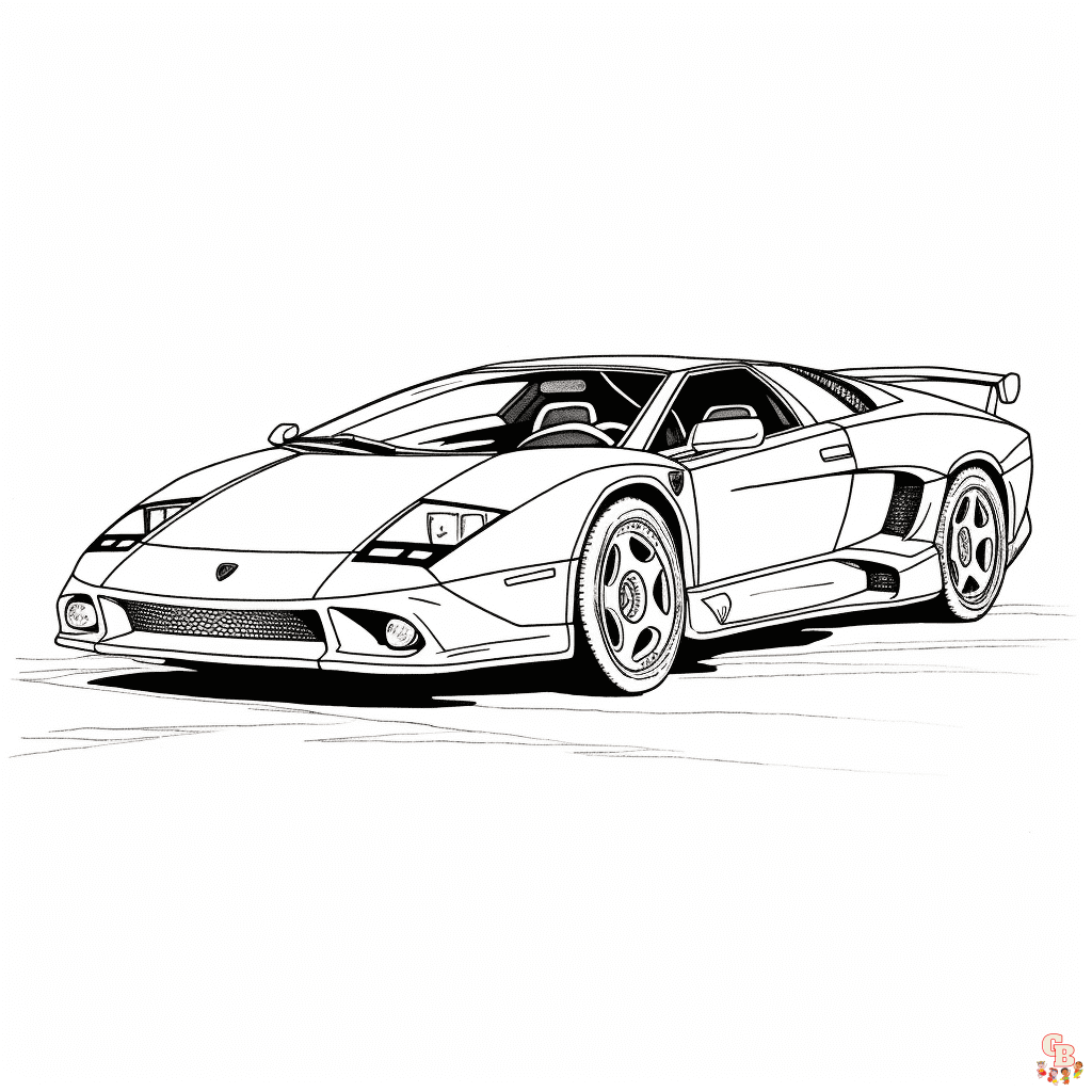 Lamborghini einfache ausmalbilder