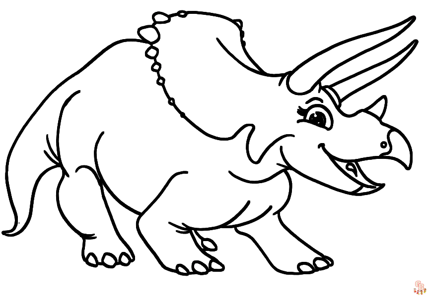 ausmalbild triceratops