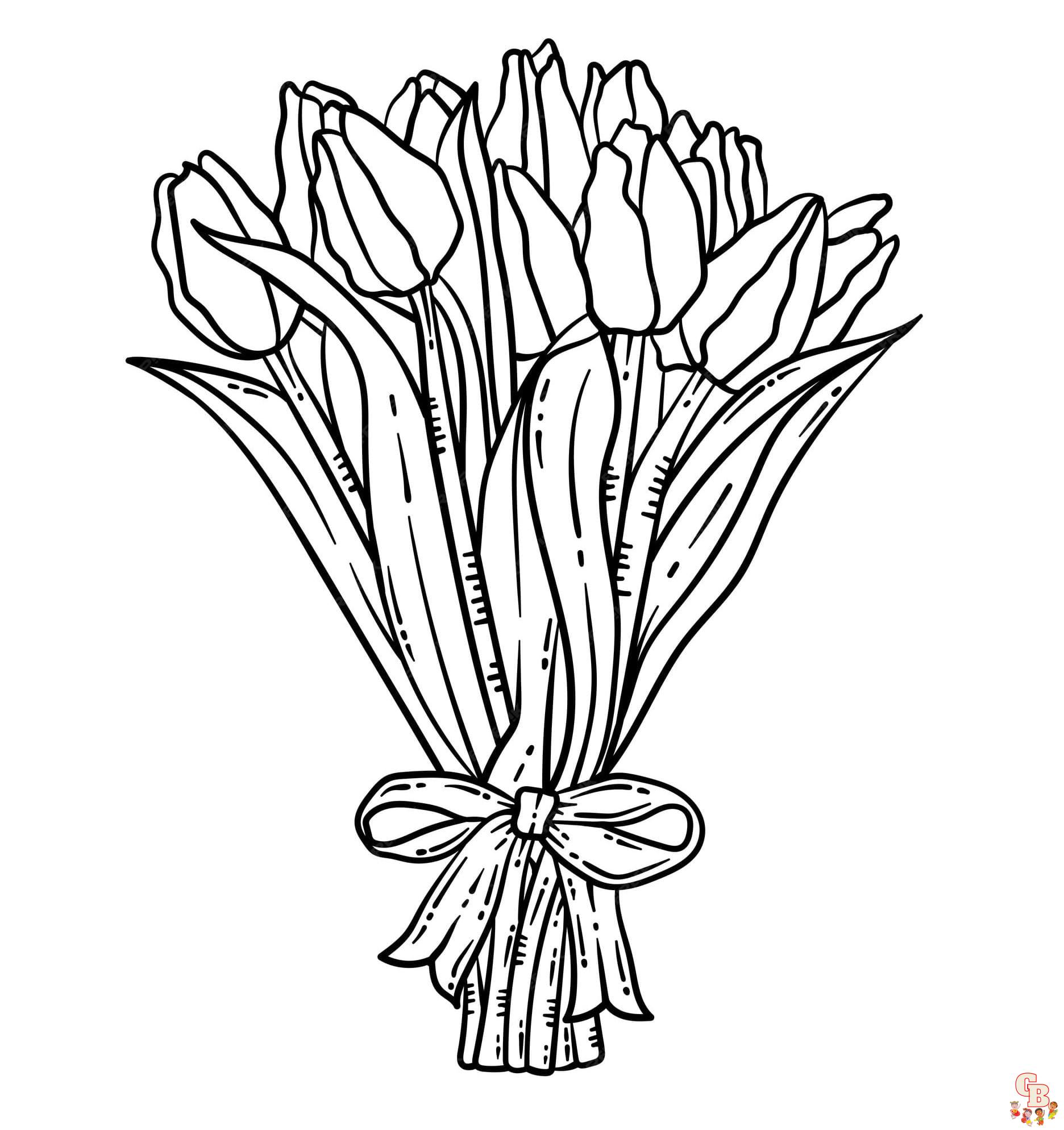 ausmalbild tulpe