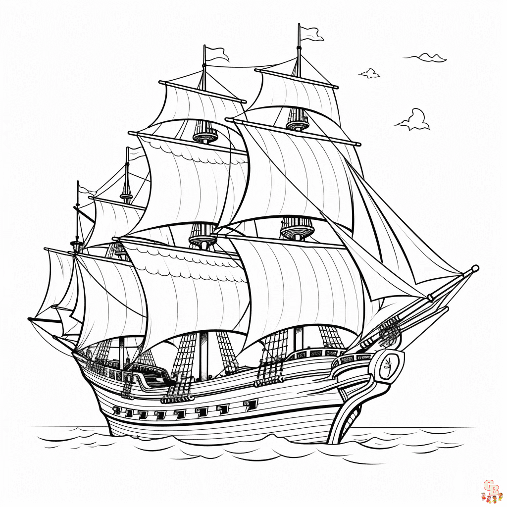 ausmalbilder piratenschiffe