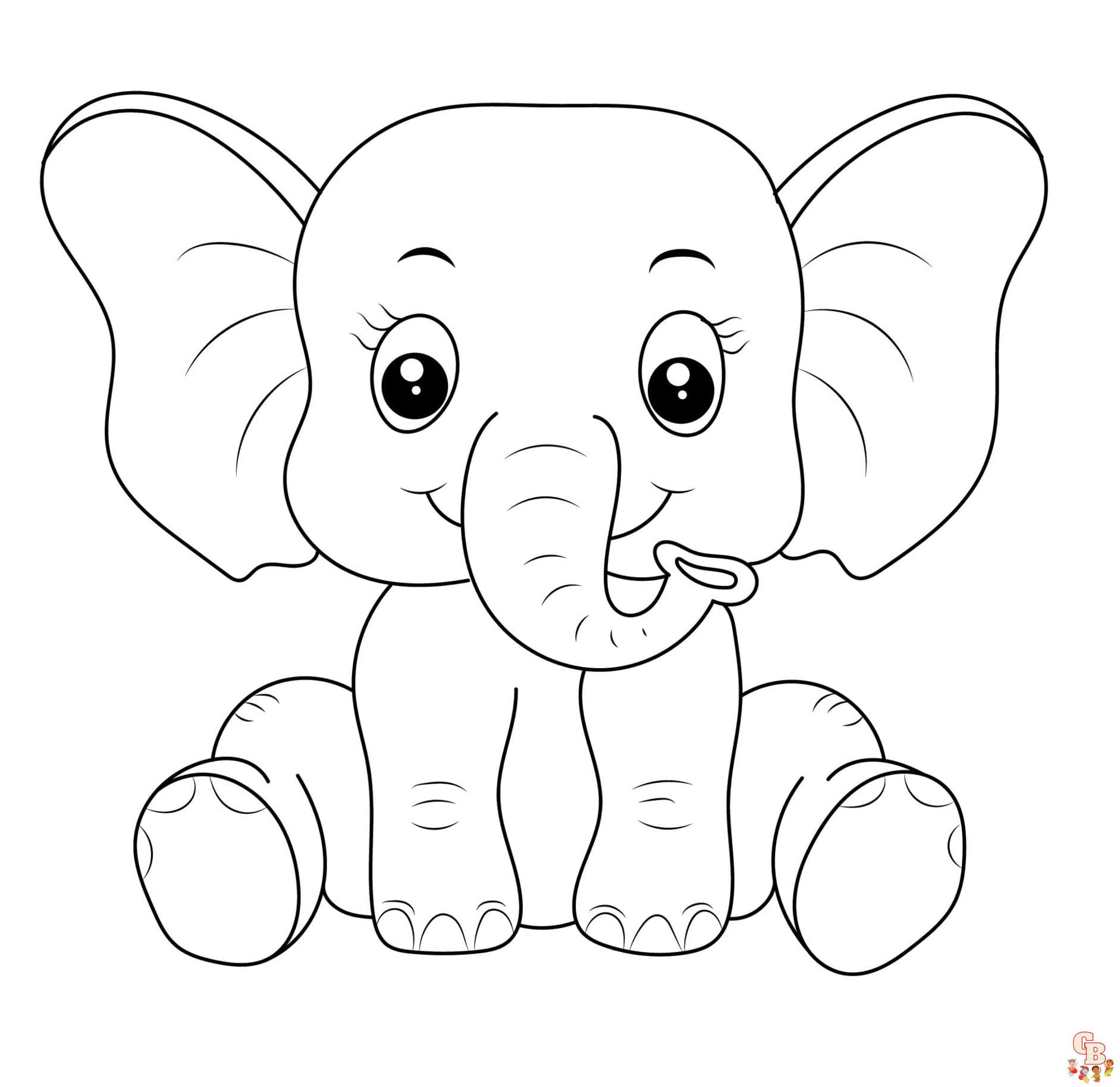 elefanten ausmalbilder kostenlos zum ausdrucken