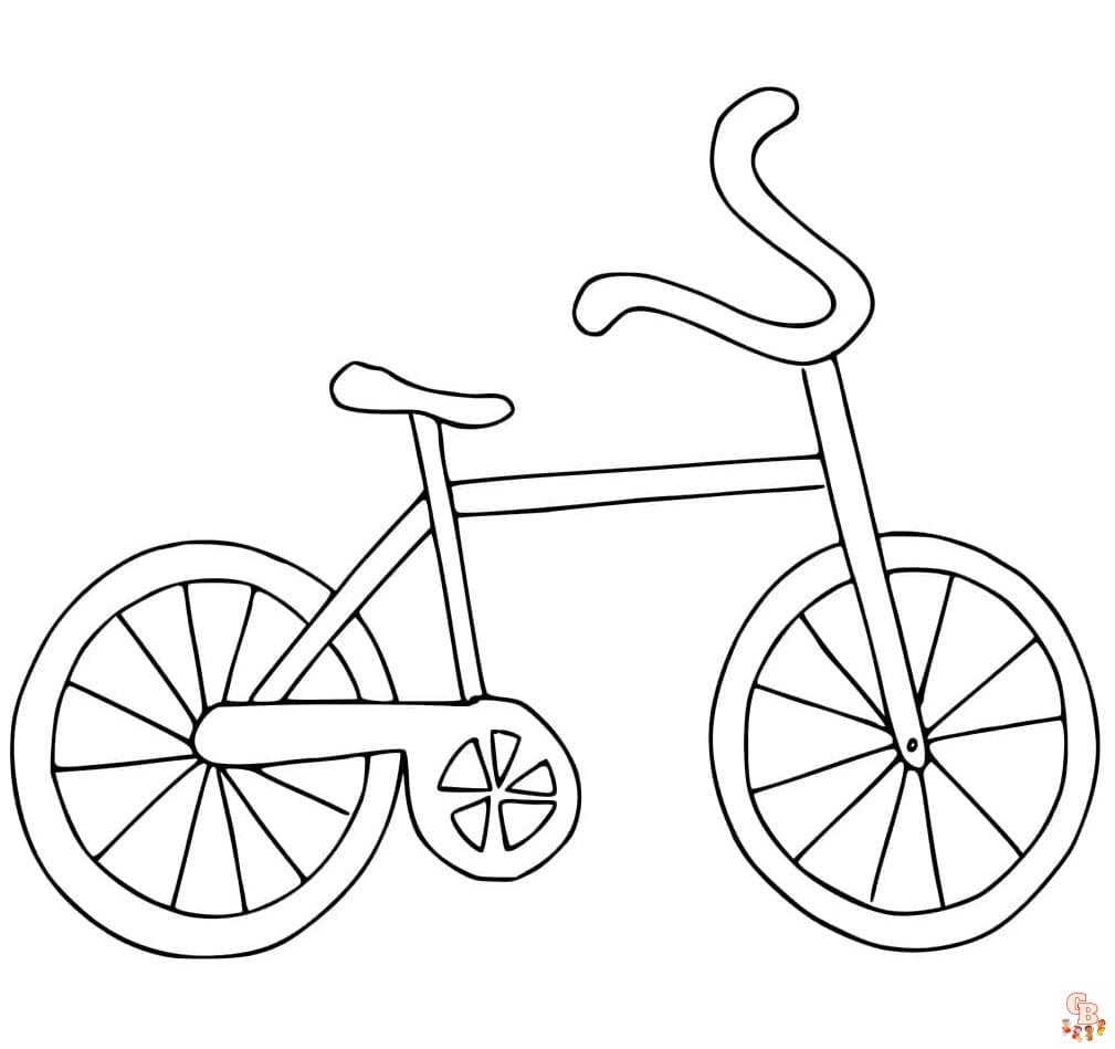 fahrrad einfache ausmalbilder