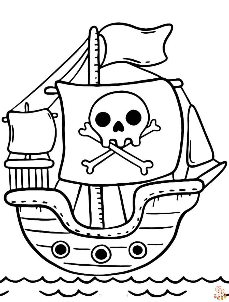 kostenlos piratenschiff ausmalbilder