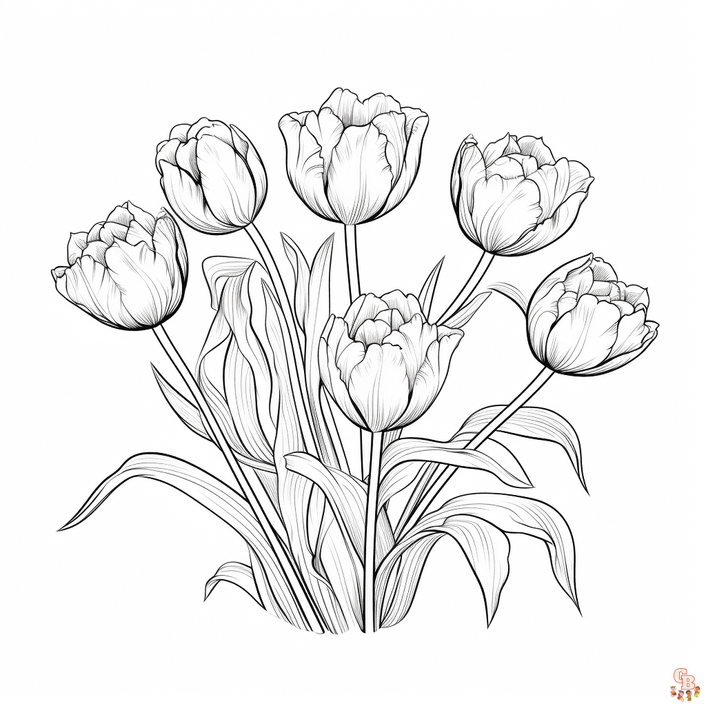 kostenlos tulpen ausmalbilder