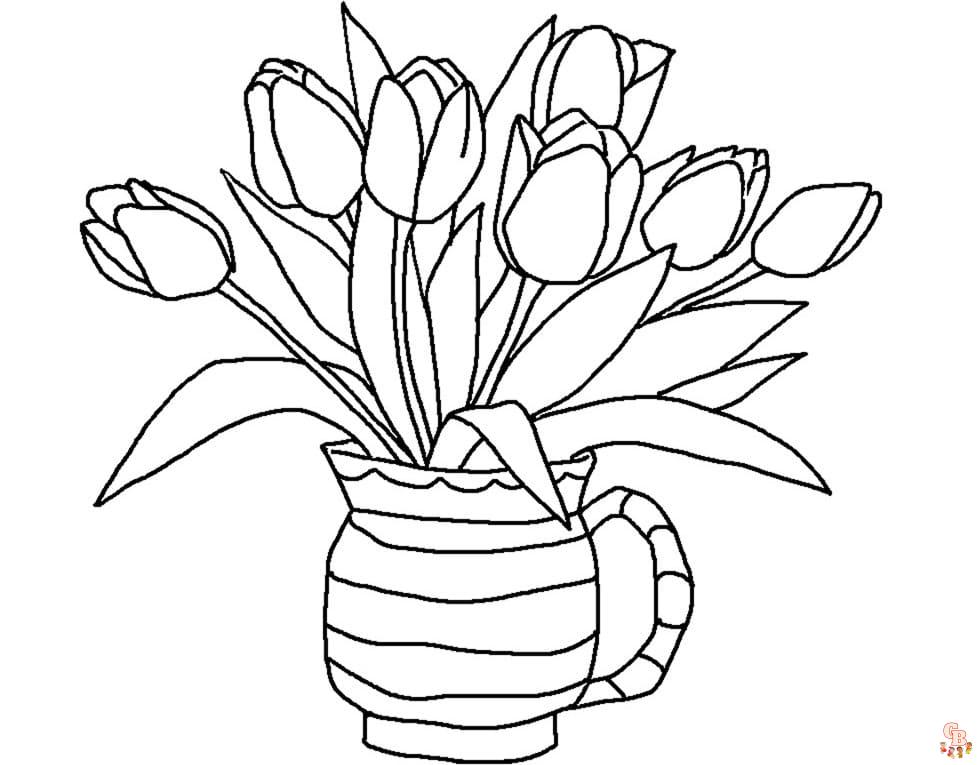 tulpen ausmalbilder kostenlos