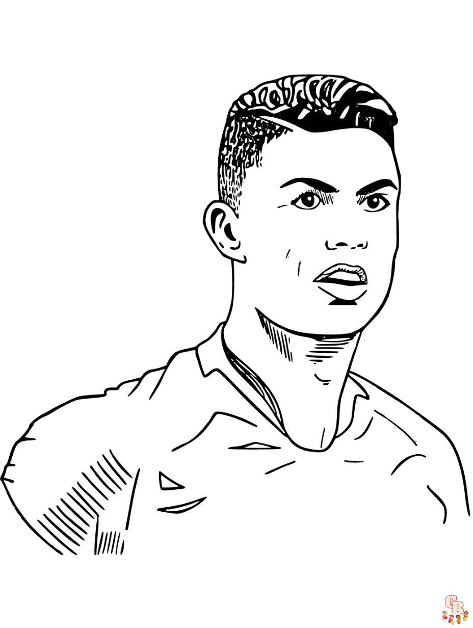 Cristiano Ronaldo Ausmalbilder fuer Kinder kostenlos