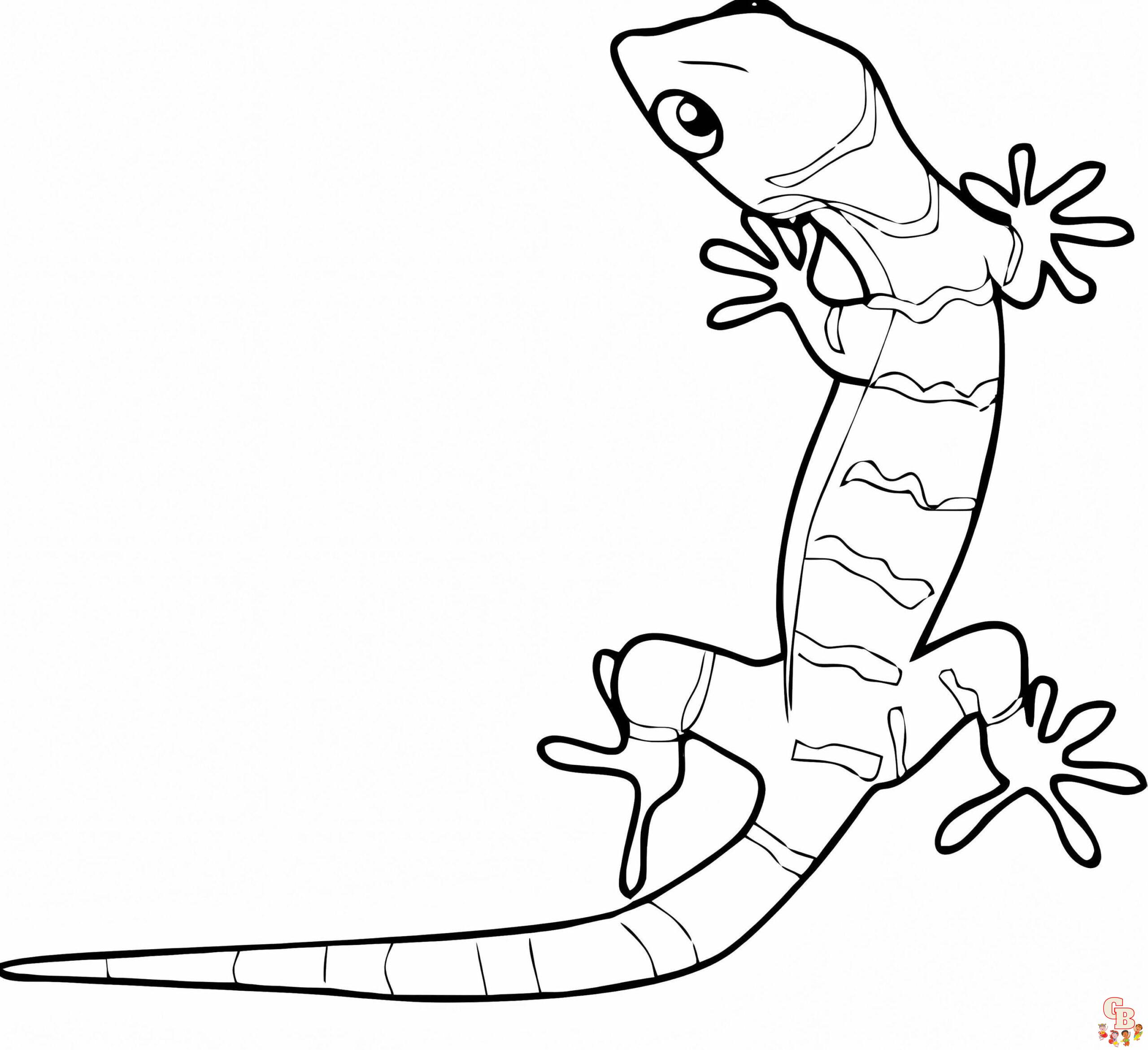 Geckos Ausmalbilder fuer Kinder