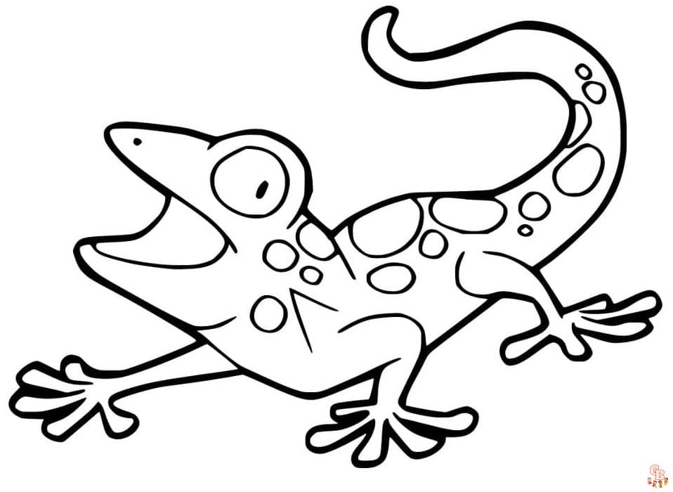 Geckos ausmalbilder zum ausdrucken kostenlos