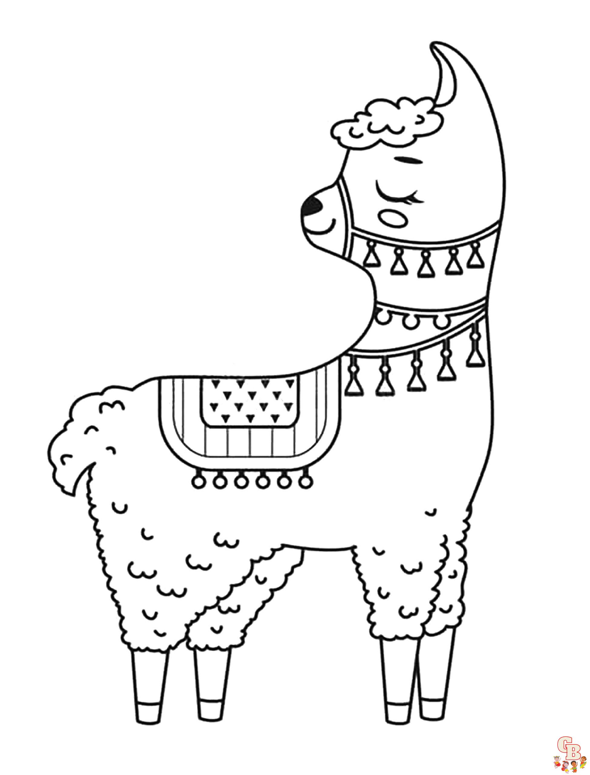 Lamas ausmalbilder kostenlos