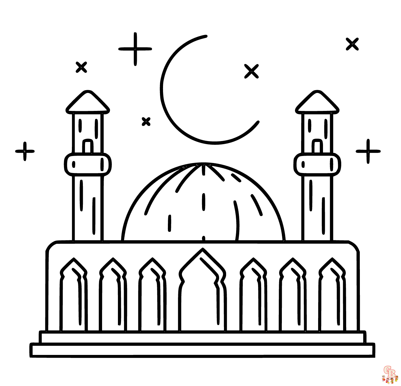 Moschee einfache ausmalbilder