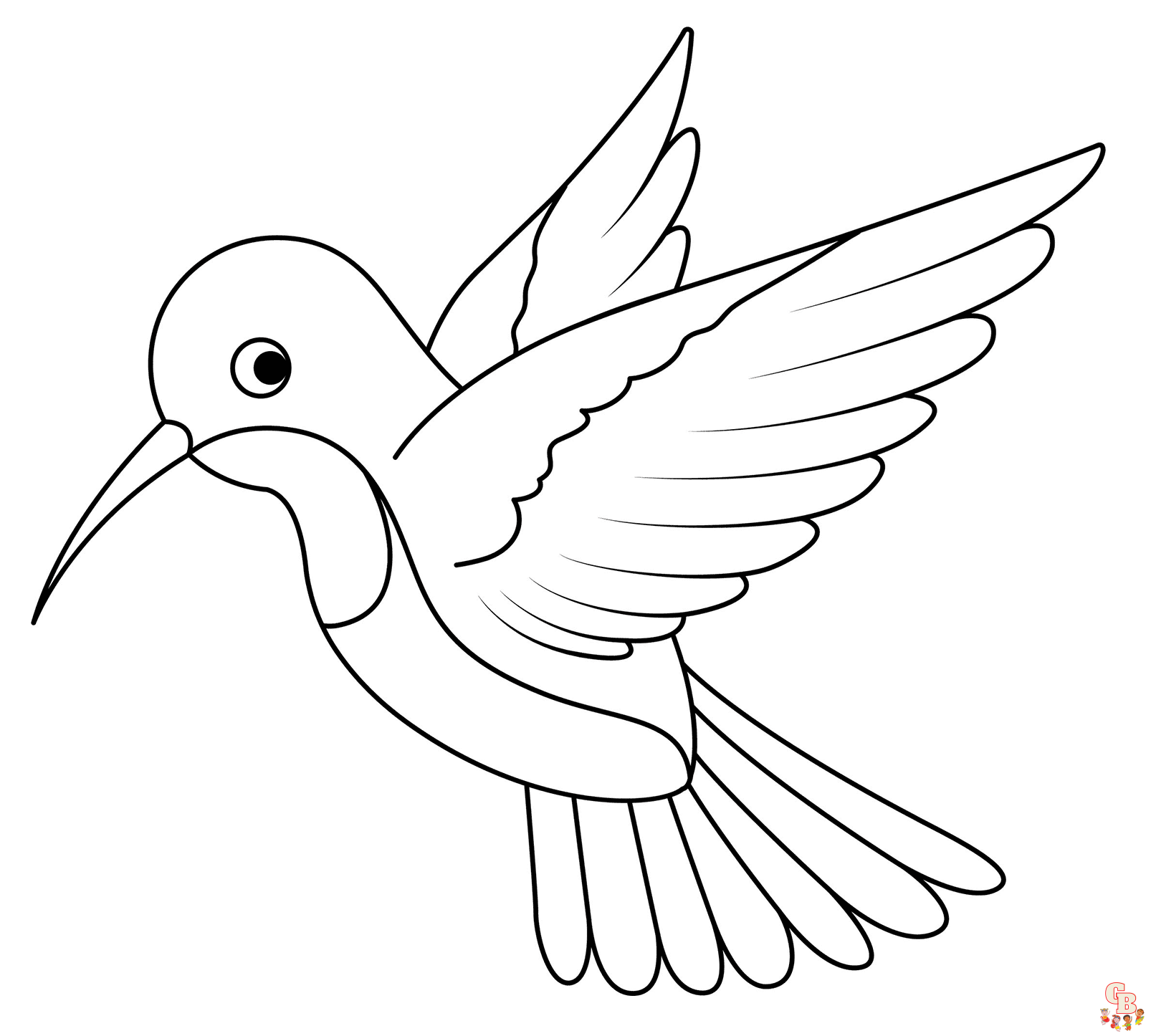 kolibri einfache ausmalbilder