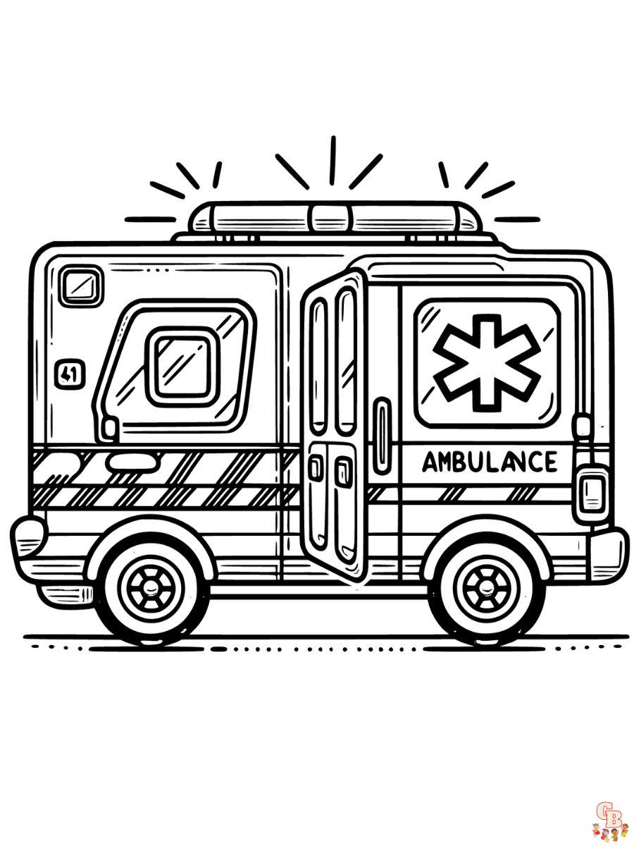 kostenlos krankenwagen ausmalbilder