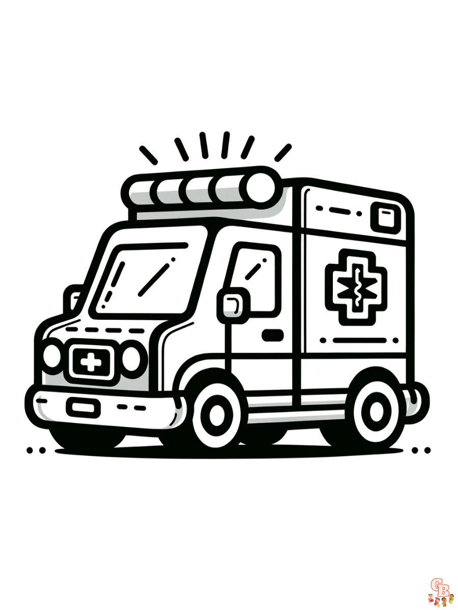 krankenwagen ausmalbil zum ausdrucken kostenlos
